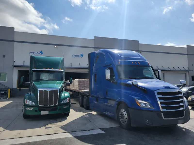 Our fleet at the Python Logistics warehouse