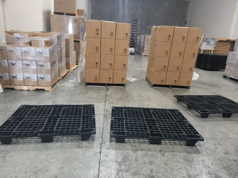 Palletized inventory organized for processing