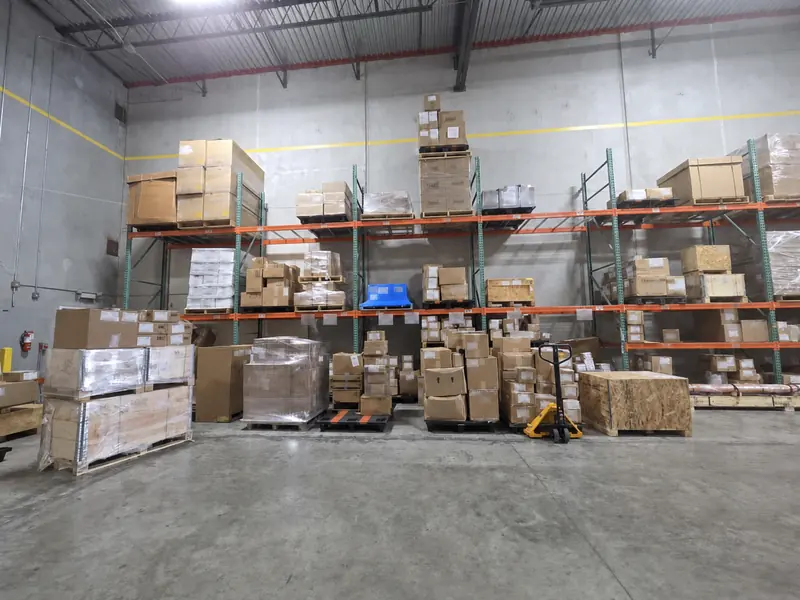 Organized inventory across warehouse racking
